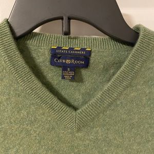 Club Room V Neck Cashmere Sweater